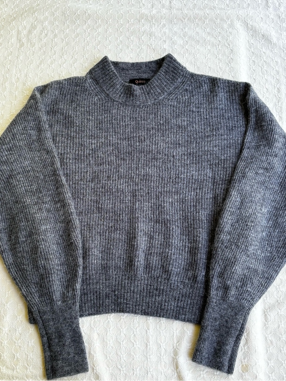 Quince Heather Gray Crewneck Women’s Sweater Wool Alpaca